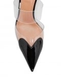 Дамски обувки LOVE HEART  черен лак  с ток 10 см.