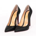 Дамски обувки LOVE черна кожа с ток 120мм.