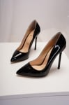 Дамски обувки BLADE черен  лак с ток 12 см.