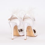 Дамски обувки ANGEL бяло с ток 10 см.