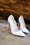 Дамски обувки LOVE бял мат  12 см.