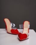 Дамски обувки LOVE HEART  червен лак  с ток 10 см.