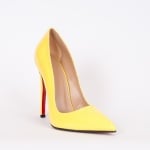 Дамски обувки LUSY жълто с ток 12 см.