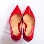 Дамски обувки BLADE  червен лак  с ток 12 см.