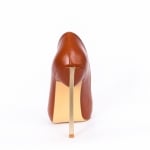 Дамски обувки BLADE камел кожа мат  с ток 12 см.