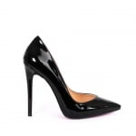Дамски обувки VERONA черен лак с ток 12 см.