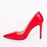 Дамски обувки CLASSIC RED лак с ток 100мм.