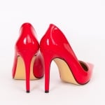 Дамски обувки CLASSIC RED лак с ток 100мм.