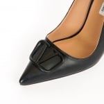 Дамски обувки VENDETTA черна кожа с ток 105 мм.