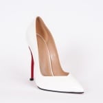 Дамски обувки VERONA бяло лак с ток 12 см. 