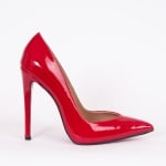 Дамски обувки VERONA RED лак с ток 12 см.