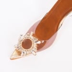 Дамски обувки PLEXI GOLD с ток 11 см.